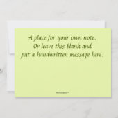 Frische Birne, grün, saftig und süß Dankeskarte (Rückseite)