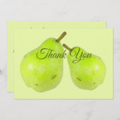 Frische Birne, grün, saftig und süß Dankeskarte (Vorne/Hinten)
