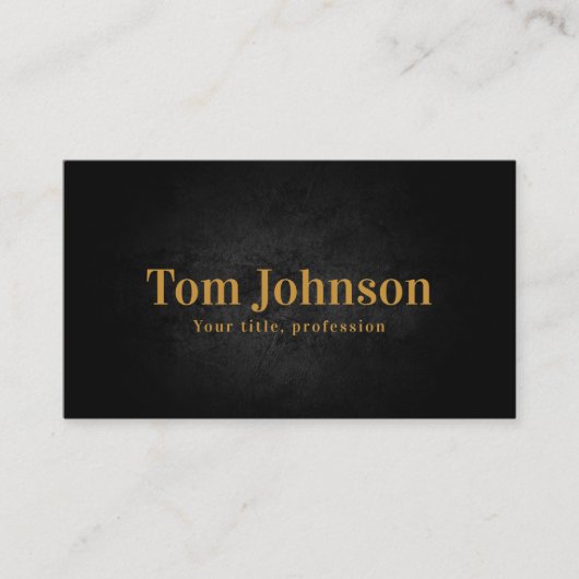 Frische Black Modern Gold Letters Business Service Visitenkarte (Vorderseite)