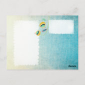 Frische Blätter Zweigstelle Blumenstrauß Postkarte (Rückseite)