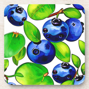 Frische Blaubeer-Kunst Getränkeuntersetzer