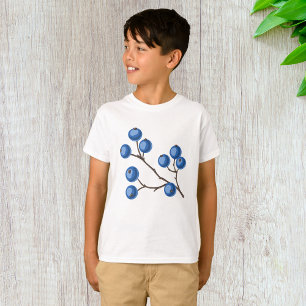 Frische Blaubeeren auf einem T - Shirt