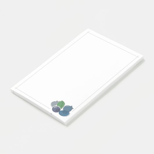 Frische Blaubeeren Post-it Klebezettel (angewinkelt)