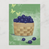 Frische Blaubeeren Postkarte (Vorderseite)