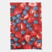 Frische Blaubeeren und ErdbeerGeschirrtuch Geschirrtuch (Vertikal)