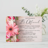 Frische Blume Blumenkohl Offizielle Hochzeit Einladung (Stehend Vorderseite)