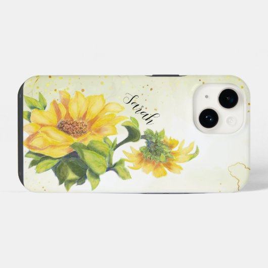 Frische Blume für Wasserfarben iPhone Hülle (Rückseite (Horizontal))