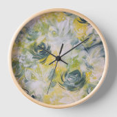 Frische Blume Hübsch Wall Clock Uhr (Vorderseite)