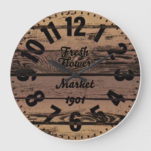 Frische Blume Märkte Antiquitätenmarkt Grosse Uhre Große Wanduhr (Vorderseite)