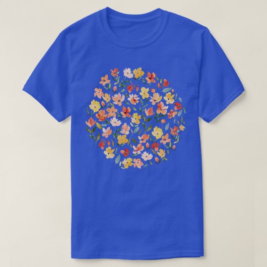 Frische Blume Orange T-Shirt (Design vorne)