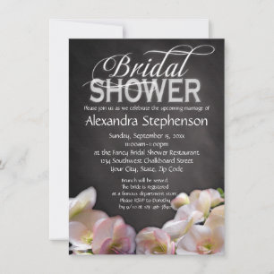 Frische Blumen- & Chalkboard Bridal Dusche Einladu Einladung