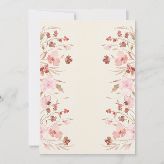 Frische Blumen Einladung (Rückseite)