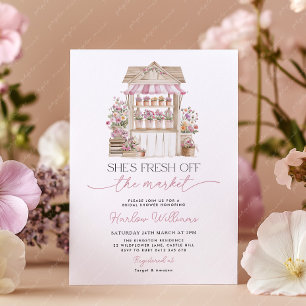 Frische Blumen Hochzeitsdusche in Lila Einladung