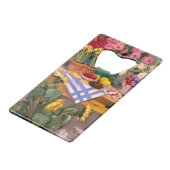 Frische Blumen I Kreditkarten Flaschenöffner (Rückseite Schrägansicht)