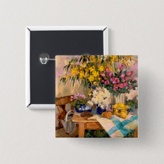 Frische Blumen II Button (Vorne & Hinten)
