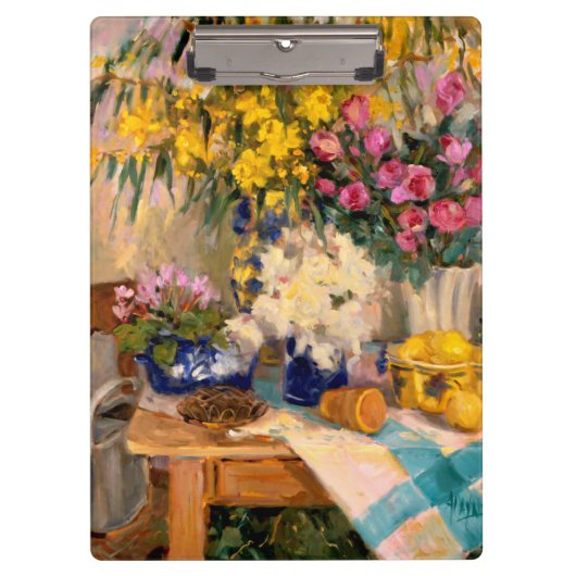 Frische Blumen II Klemmbrett (Vorderseite)