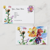 Frische Blumen-Karte Visitenkarte (Vorne/Hinten)