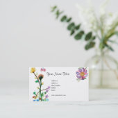 Frische Blumen-Karte Visitenkarte (Stehend Vorderseite)