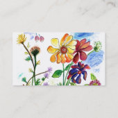 Frische Blumen-Karte Visitenkarte (Rückseite)