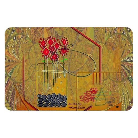 "Frische Blumen machen meinen Tag immer" Magnet (Horizontal)