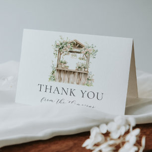 Frische Blumen vom Markt Braut Dankeschön Dankeskarte