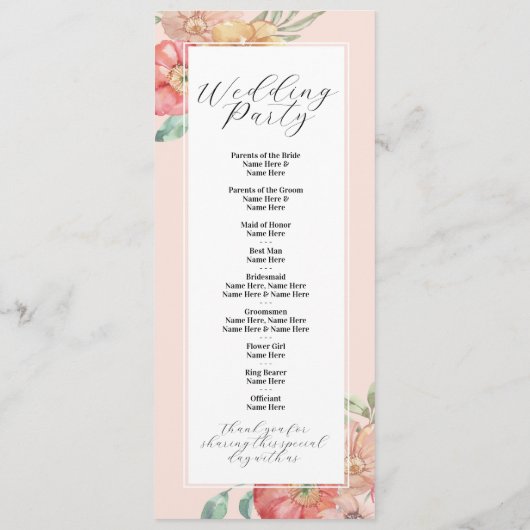 Frische Blumenkost - Details zum Wasserfarbenpräch Programm (Rückseite)