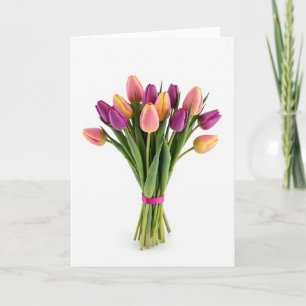 Frische Blumenstrauß-Fotokarte Karte