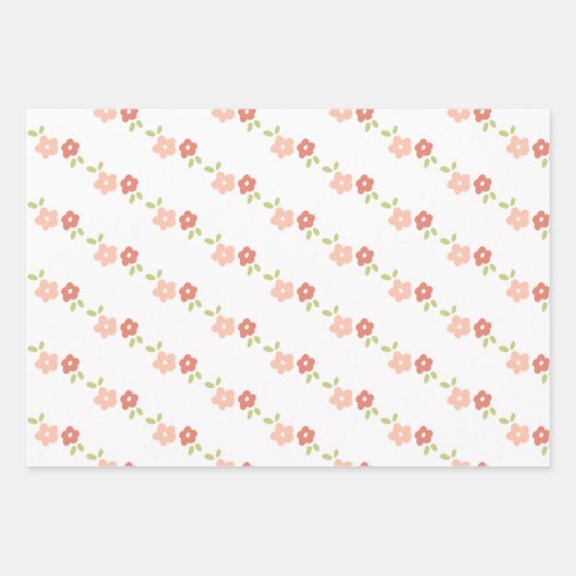 Frische Blumenverpackungsbögen Geschenkpapier Set (Vorderseite 2)