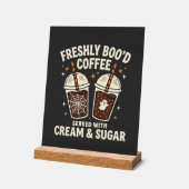 Frische Blut Halloween-Kaffee Acrylschild (Winkel)