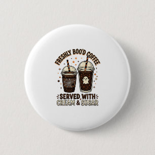 Frische Blut-Kaffee-Halloween-Geister-Tasse Button