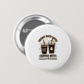 Frische Blut-Kaffee-Halloween-Geister-Tasse Button (Vorne & Hinten)