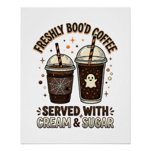 Frische Blut-Kaffee-Halloween-Geister-Tasse Poster
