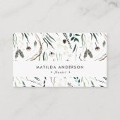 Frische Blütenblütenpracht, elegante Stilelemente, Visitenkarte (Vorderseite)