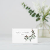 Frische Blütenblütenpracht, elegante Stilelemente, Visitenkarte (Stehend Vorderseite)