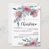 Frische Blütenpracht Einladung (Vorderseite)