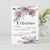 Frische Blütenpracht Einladung (Stehend Vorderseite)