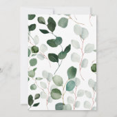 FRISCHE BOTANISCHE BREITERINVITATION EINLADUNG (Rückseite)