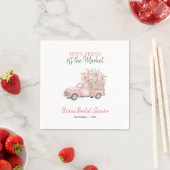 Frische Braut Hochzeitsdusche mit rosa Lastwagen Serviette (Beispiel)