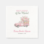Frische Braut Hochzeitsdusche mit rosa Lastwagen Serviette (Vorderseite)