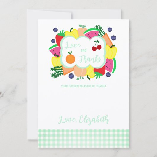 Frische Brautparty Dankeskarte (Vorderseite)