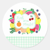 Frische Brautparty - 'Fresh Off The Market' Runder Aufkleber (Vorderseite)