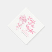 Frische Brautparty Rosa Serviette (Ecke)