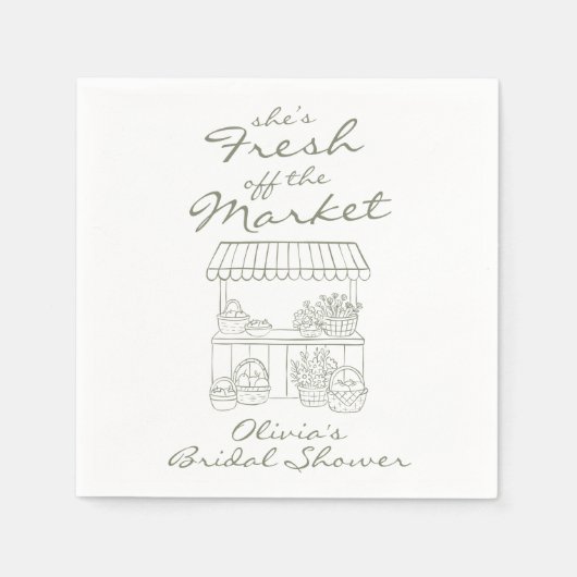Frische Brautparty vom Markt Serviette (Vorderseite)