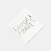 Frische Brautparty vom Markt Serviette (Ecke)