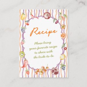 Frische Bridal Shower-Rezept von Markt Begleitkarte