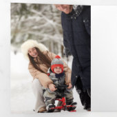 Frische bunt Weihnachten Poinsettias Familie Foto Dreifach Gefaltete Karte (Innen Erste Seite)