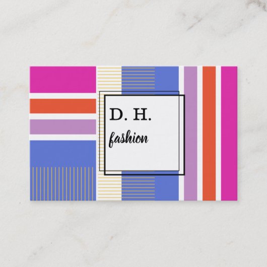 Frische Coole Modefarben Visitenkarte (Vorderseite)