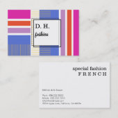Frische Coole Modefarben Visitenkarte (Vorne/Hinten)