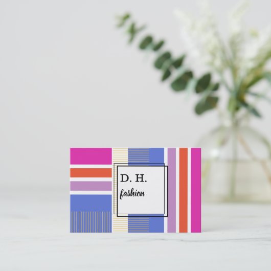 Frische Coole Modefarben Visitenkarte (Stehend Vorderseite)