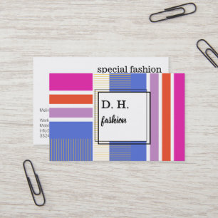 Frische Coole Modefarben Visitenkarte